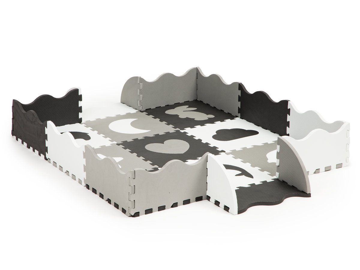 Ecotoys Mata podłogowa  Mata piankowa z płotkiem puzzle suchy basen 25el ECOTOYS 1502