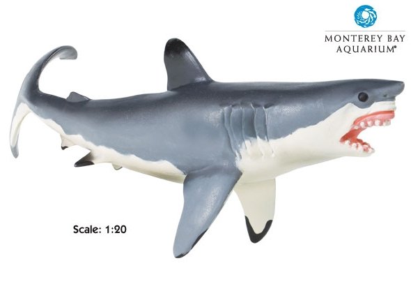 Safari Ltd 211202 Żarłacz biały - rekin  w skali 1:20 26x9cm