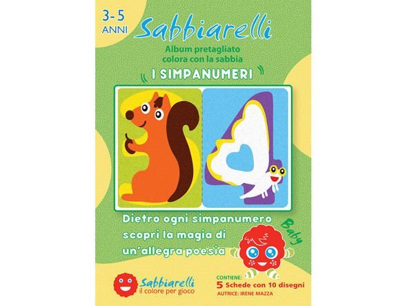 Sabbiarelli Sabbiarelli  -  Album do Kolorowania Magicznym Piaskiem, Cyferki, 3l+