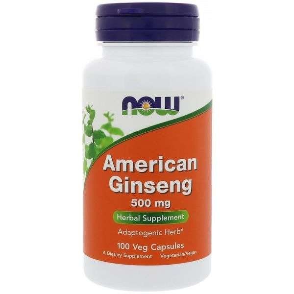 American Ginseng żeń-szeń 500 mg, 100 kapsułek Now Foods