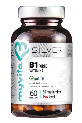 MyVita Witamiana B1 Tiamina 50mg 60 kapsułek vege 34 g Silver Pure