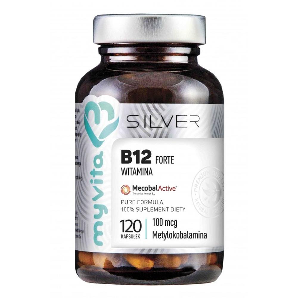 MYVITA SILVER 100% Witamina B12 100mcg, 120kaps. (Metylokobalamina) MyVita 21PRJWIB12
