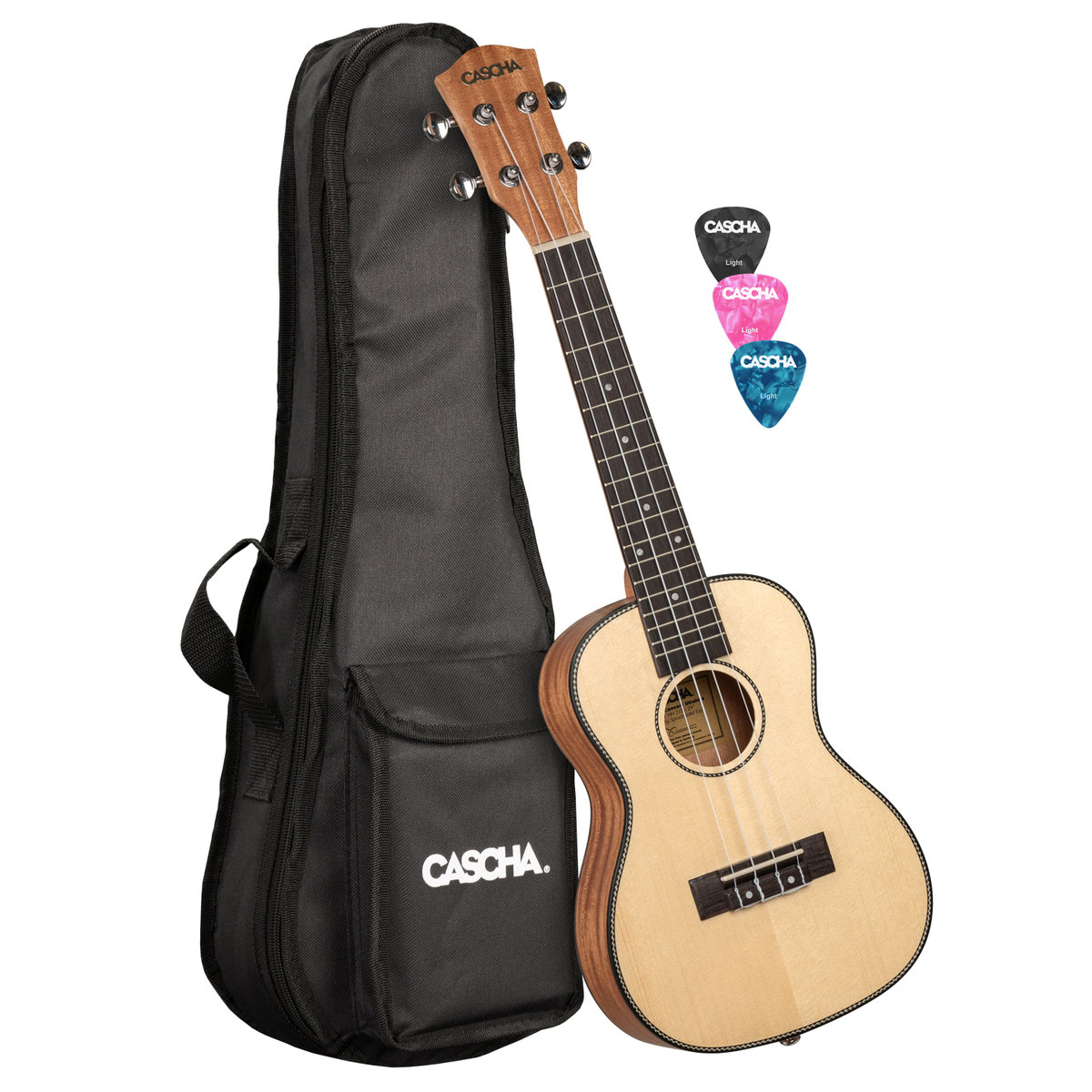 Cascha Cascha HH 2151 Concert Solid Top Okulele Set