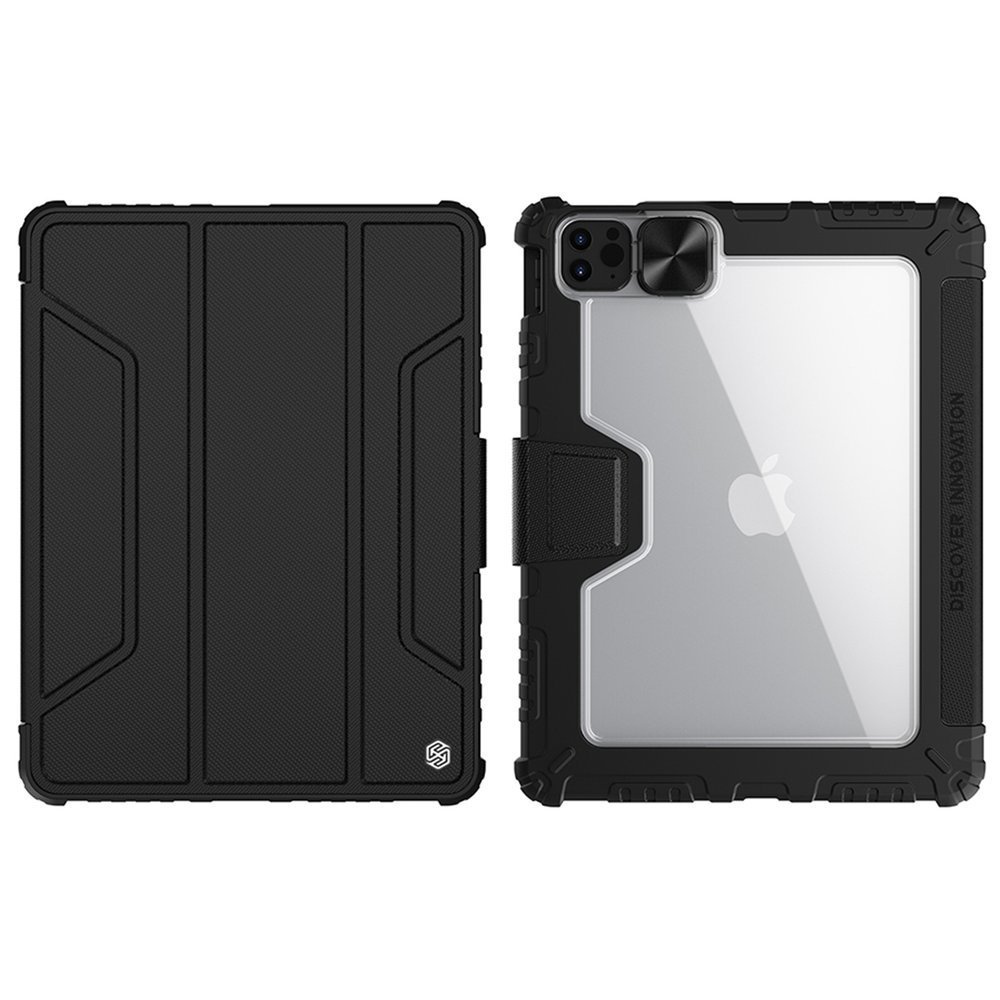 Nillkin Nillkin Bumper Leather Case Pro pancerne etui Smart Cover z osłoną na aparat i podstawką iPad Pro 11'' 2020 / iPad Pro 11'' 2018 / iPad Air 2020 czarny