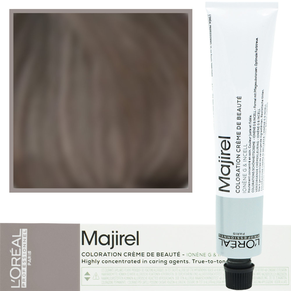 Loreal, Majirel, Farba do włosów 7,12 Średni Blond Popielato-Złocisty
