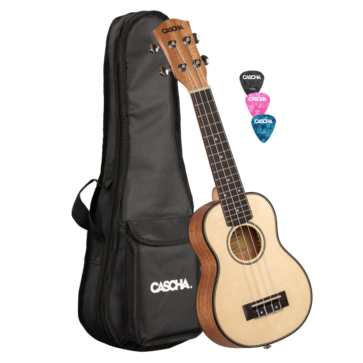Cascha Cascha Soprano Mahogany Ukulele Set