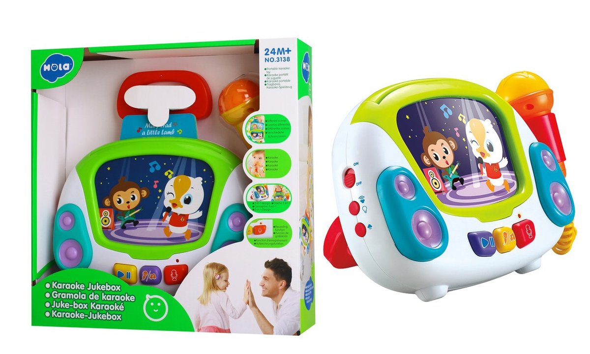 Karaoke interaktywne z mikrofonem dla dzieci KX6002