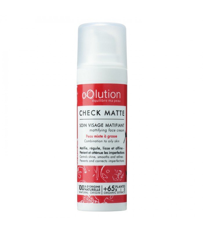Organiczny krem matujący, Check Matte, 30 ml, oOlution
