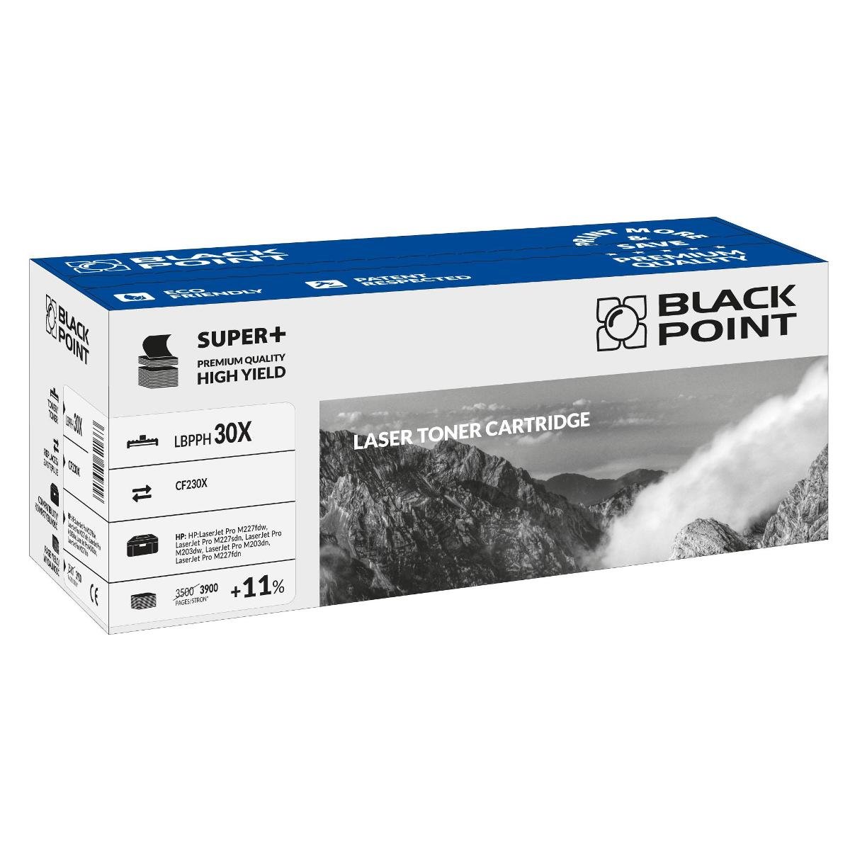 Black Point HP 30X HP CF230X toner SUPER PLUS zamiennik do HP LaserJet Pro M227fdw, LaserJet Pro M227sdn, LaserJet Pro M203dw, LaserJet Pro M203dn, La LBPPH30X