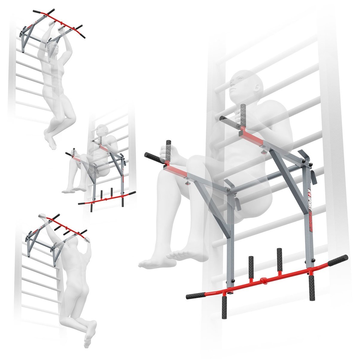 Opinie o Drążek do ćwiczeń podciągania+poręcze na drabinkę uniwersalny 2W1 KSSL080