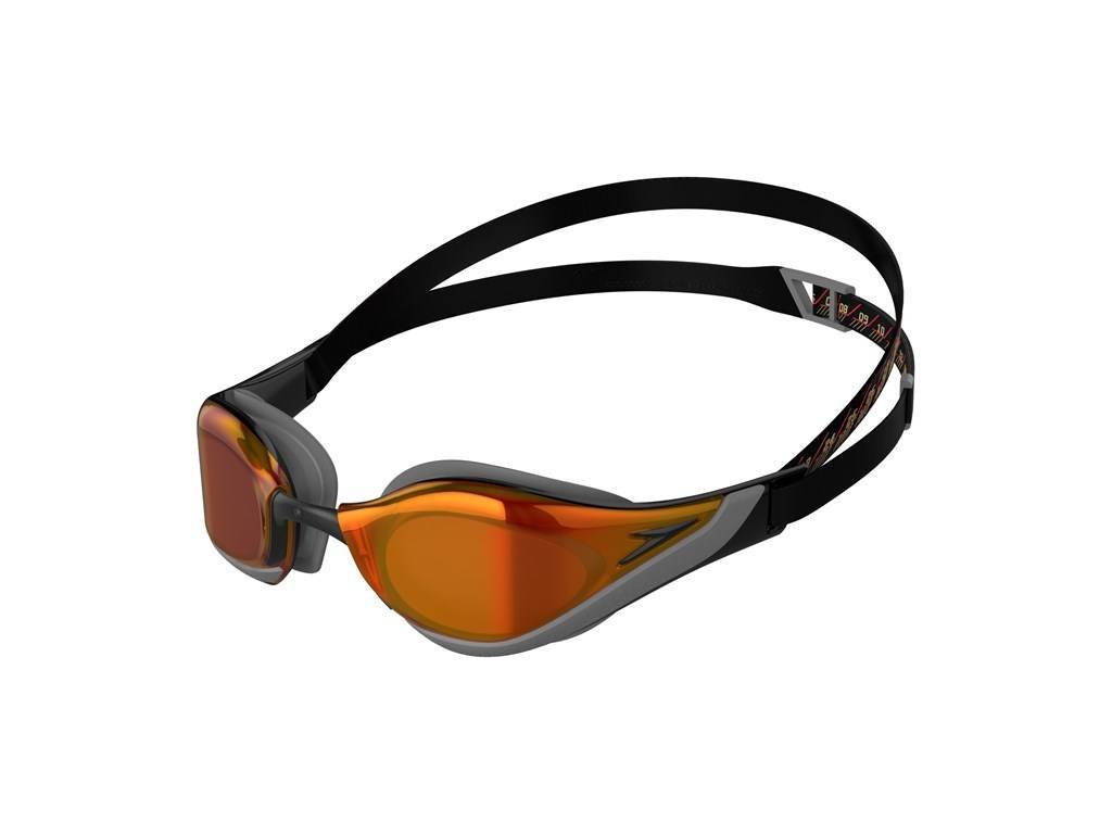 Speedo OKULARY FASTSKIN PURE FOCUS MIRROR BLACK- RED, KOLOR: BLACK, TYP SOCZEWKI: MIRROR