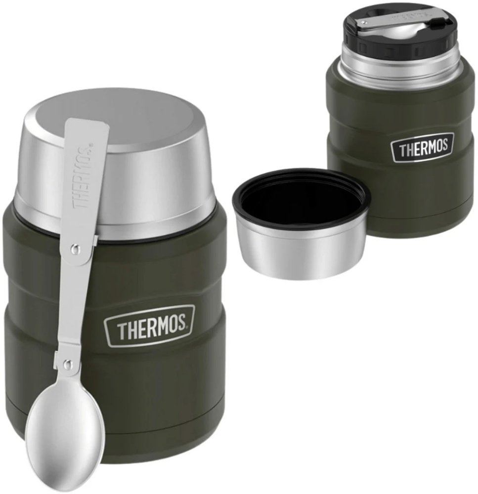 THERMOS Termos obiadowy ze składaną łyżką 470 ml navy green