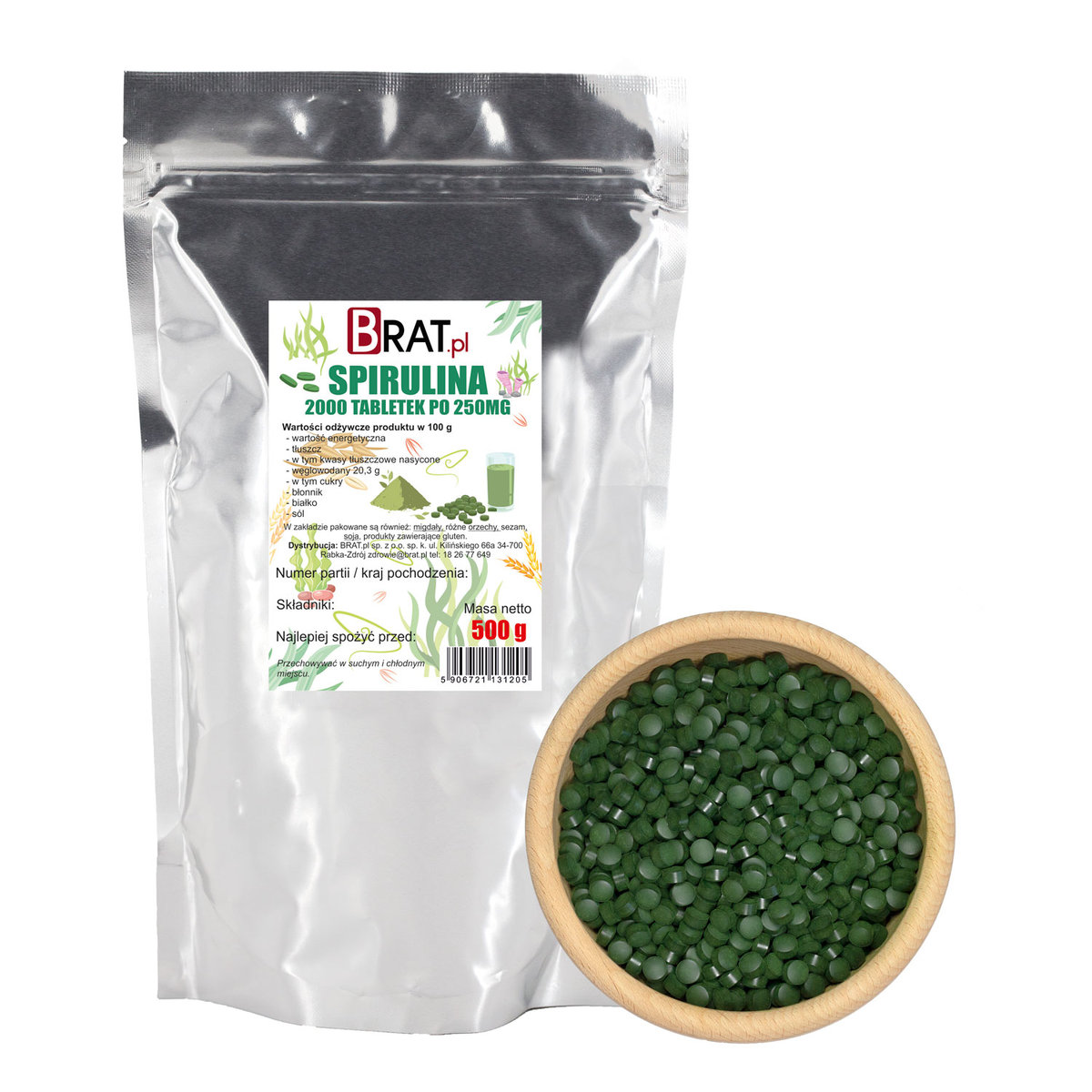 Spirulina 2000 tabletek 500g