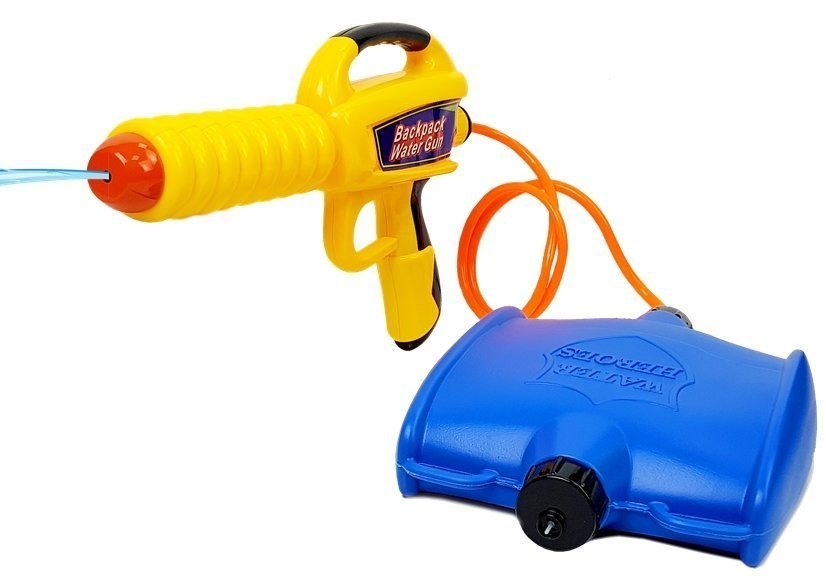 Import LEANToys Pistolet na Wodę ze Zbiornikiem 1080 ml Żółto- Niebieski LT-8187-0