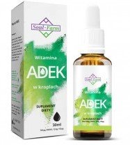 WITAMINA ADEK W KROPLACH (700mcg+2000IU+100mcg+12mg) 30 ml - SOUL FARM