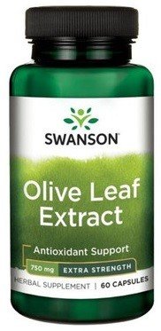 SWANSON OLIVE LEAF EXTRACT LIŚĆ OLIWNY 750MG 60 K.