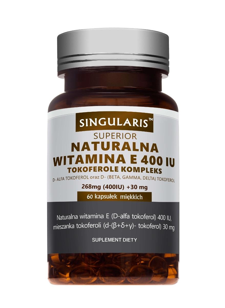 SINGULARIS Singularis Naturalna Witamina E Tokoferole Kompleks 400 IU x 60 kaps