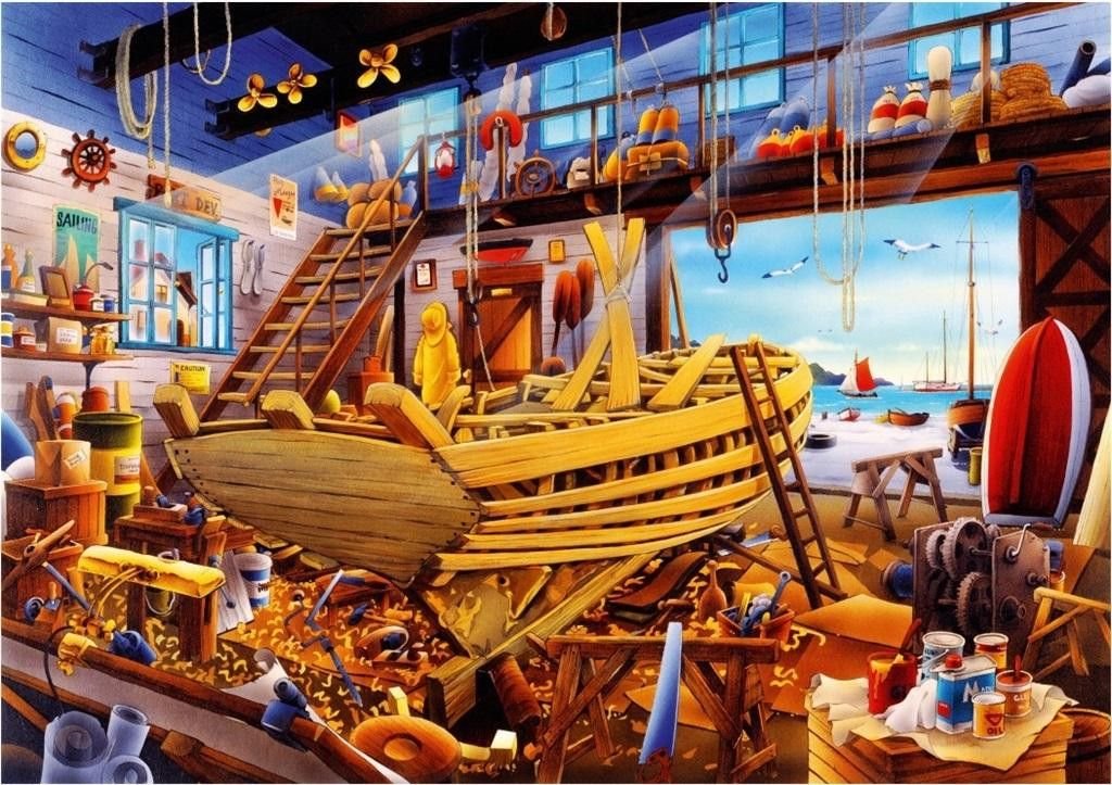 Bluebird Puzzle 1000 elementów. Stocznia
