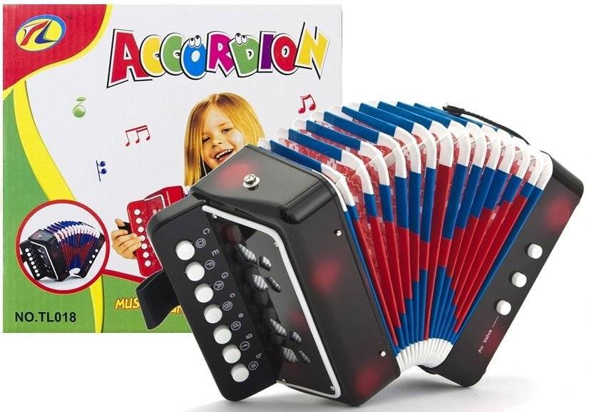Import LEANToys Akordeon Dla Małego Muzyka Jak Prawdziwy 4 Kolory 1496