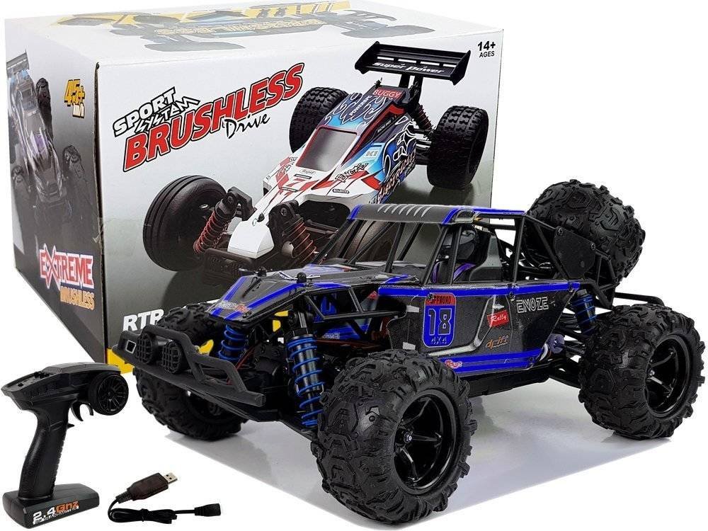 Buggy LEANToys Auto Terenowe Zdalnie Sterowane 1:18 Niebieskie ENOZE 9303E 45 km/h 8420