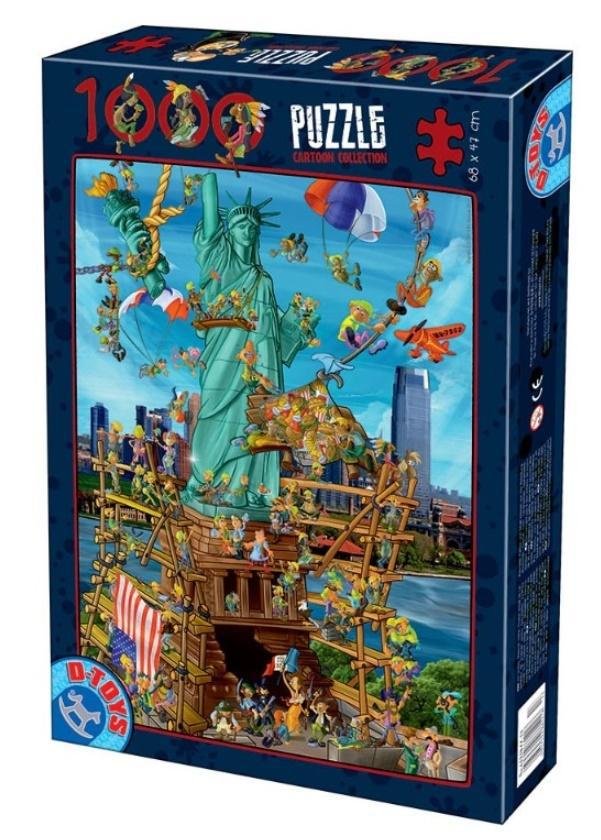 D-Toys Puzzle 1000 Szaleństwo budowa Statuły Wolności NY -