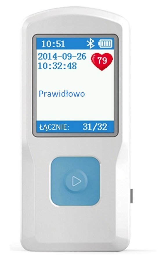Przenośny MONITOR APARAT EKG polskie menu software