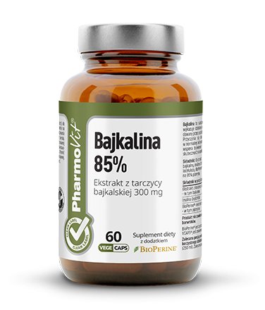 PHARMOVIT (suplementy diety) BAJKALINA Ekstrakt z tarczycy bajkalskiej 300mg 60 kaps.