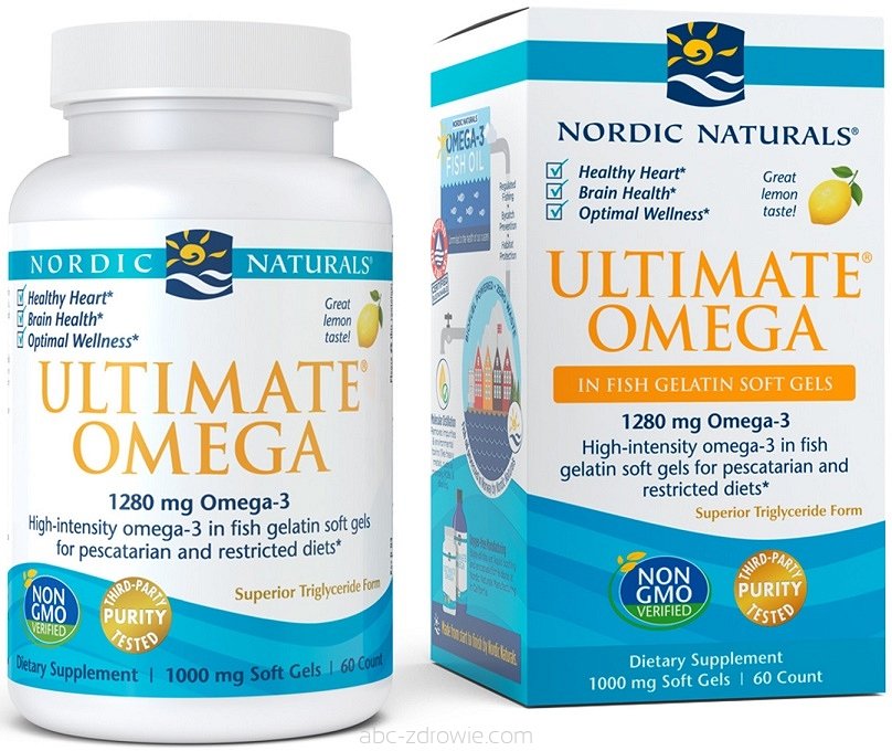 Ultimate NORDIC NATURALS Nordic Naturals Omega-3 - 60 kapsułek żelowych Cytrynowe