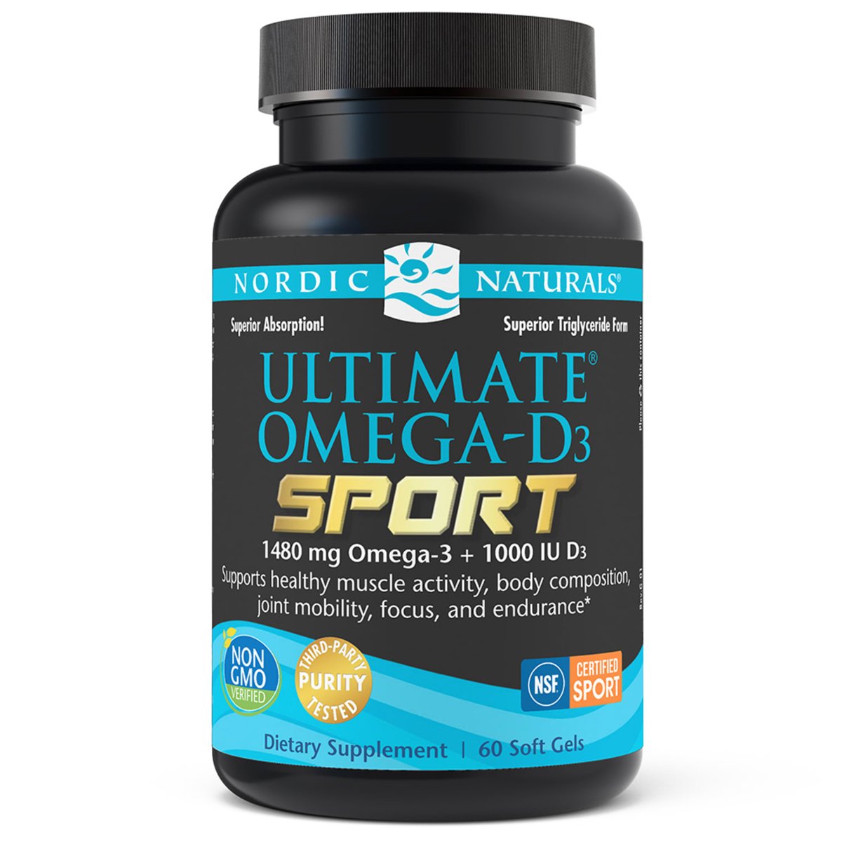 Ultimate Nordic Naturals Omega-D3 Sport (60 kaps.)