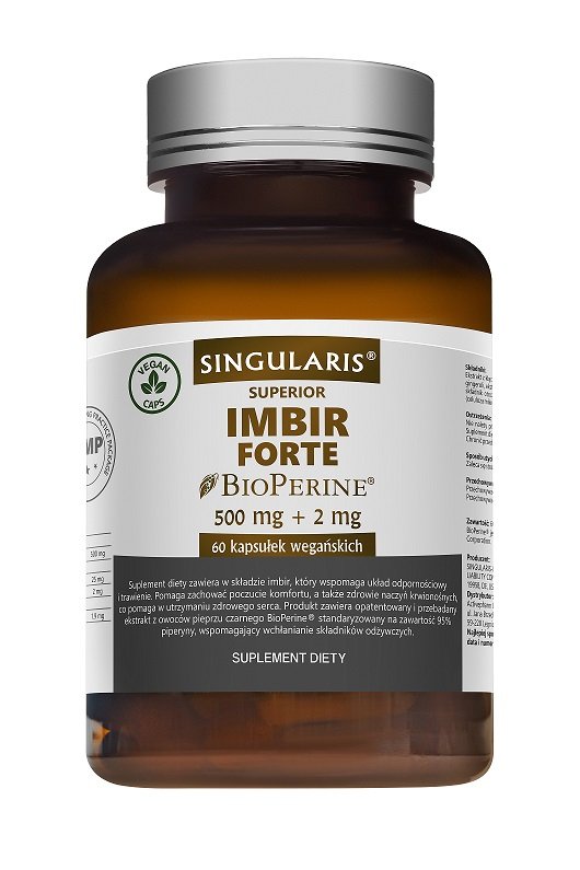 ACTIVEPHARM LABS SP. Z O.O. SP.K. ACTIVEPHARM LABS SP Z O.O SP.K Singularis Imbir Forte BioPerine 50 mg + 2 mg 60 kapsułek