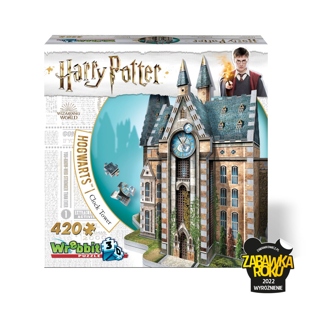 Wrebbit 3D Puzzle 3D Puzzle Harry Potter: Wieża zegarowa Hogwart (420 szt.) W3D-1013