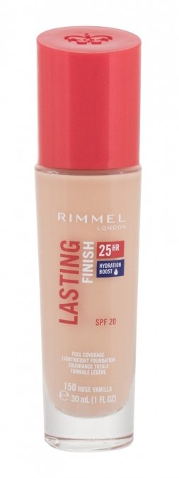 Фото - Тональний крем та база під макіяж Rimmel London, Lasting Finish 25H, długotrwały podkład do twarzy 150 Rose Vanilla, SPF 20, 30ml 