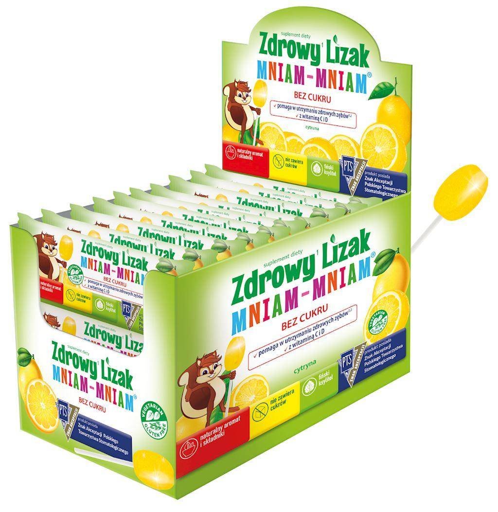 Starpharma Zdrowy lizak CYTRYNA Mniam-Mniam b/c display 40szt (łezka) 5907763674125