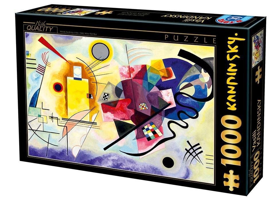 D-Toys Puzzle 1000 elementów Żółty czerwony i niebieski Kandinsky