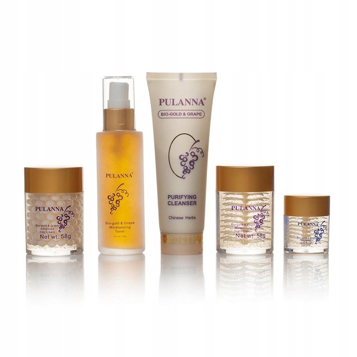 Pulanna Bio-Gold&Grape Zestaw prezentowy złoto