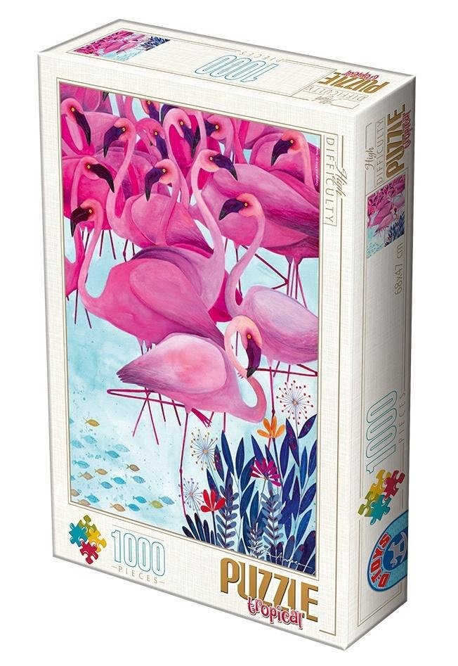 D-Toys Puzzle 1000 Andrea Kurti, Flamingi -