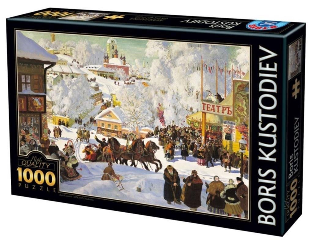 Puzzle 1000 el. Kustodiev, Maslenica D-Toys