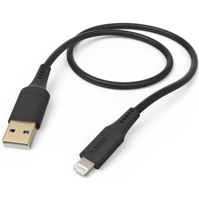 Kabel HAMA Ładujący/data Flexible USB-A - Lightning 1.5m Czarny