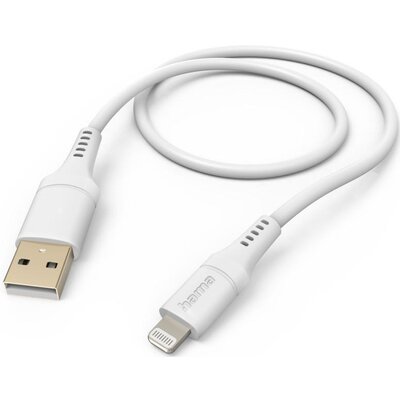 Kabel HAMA Ładujący/data Flexible USB-A - Lightning 1.5m Biały