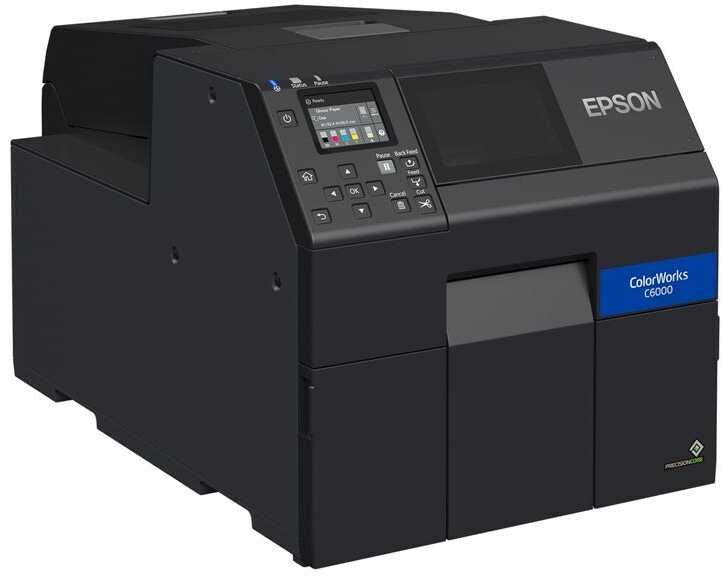 Epson ColorWorks C6000Ae (mk) C31CH76102MK, kolorowa drukarka etykiet, cutter, disp., USB, Ethernet, black