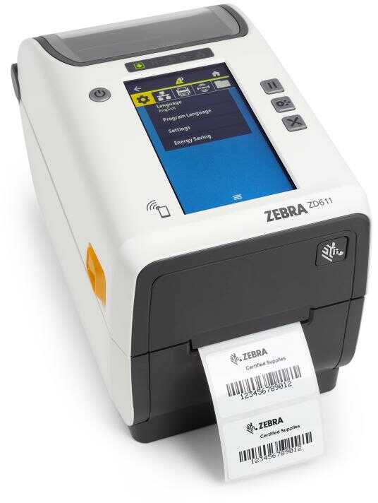 Zebra ZD611 Healthcare ZD6AH23-T0EB02EZ TT, 12 dots/mm (300 dpi), drukarka etykiet, USB, BT, Ethernet, Wi-Fi, EPLII, ZPLII, kit (USB), white (następca GC420t)