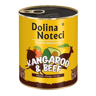 Dolina Noteci Premium Superfood Pies Kangur i wołowina puszka 800g