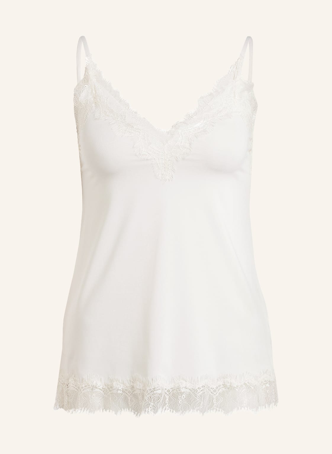 Rosemunde Top Billie Z Koronkowym Obszyciem beige