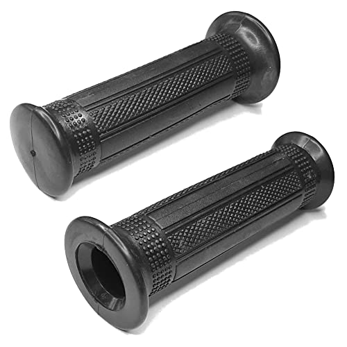cyclingcolors Uchwyty do kierownicy motocykla, 22 mm, 24 mm, uniwersalne, antypoślizgowe, gumowe (czarne)