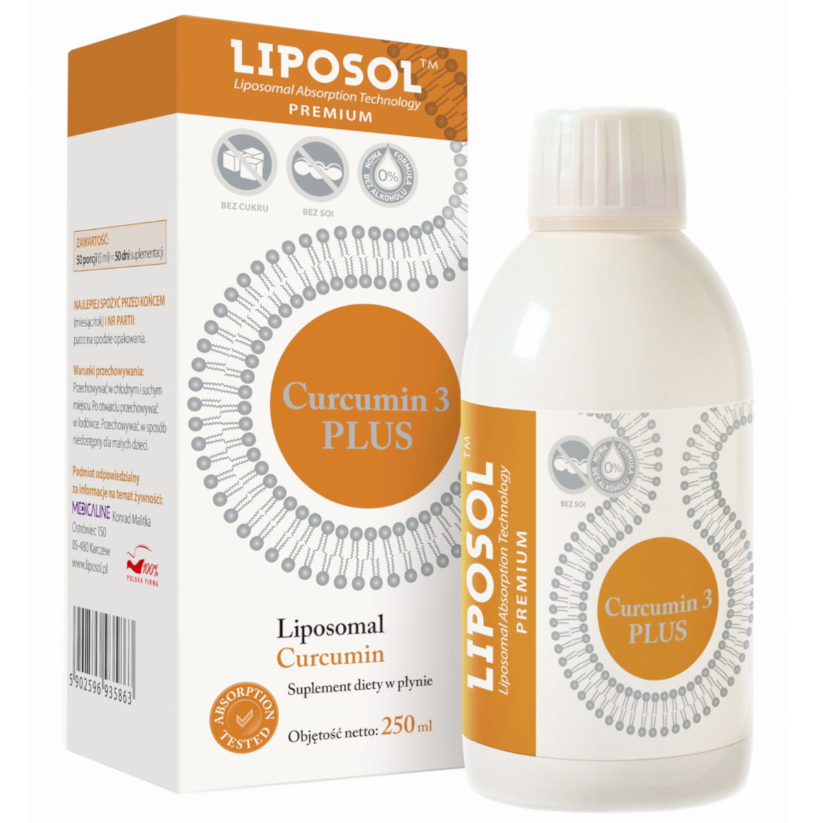 LIPOSOL Curcumin C3 complex 250 ml