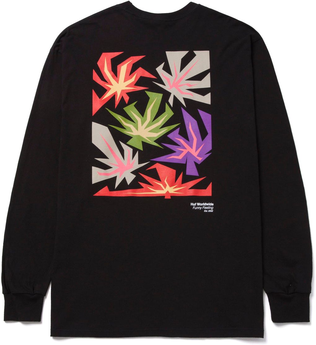 t-shirt męski HUF FUNNY FEELING LS TEE Black