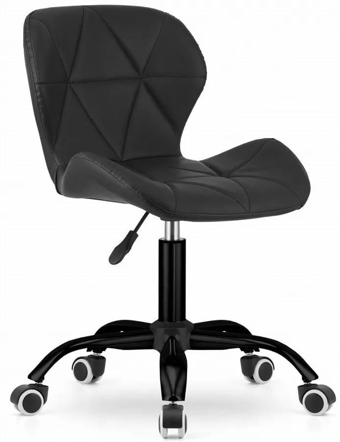 Elior Czarny z ekoskóry fotel obrotowy do biurka B5-F45