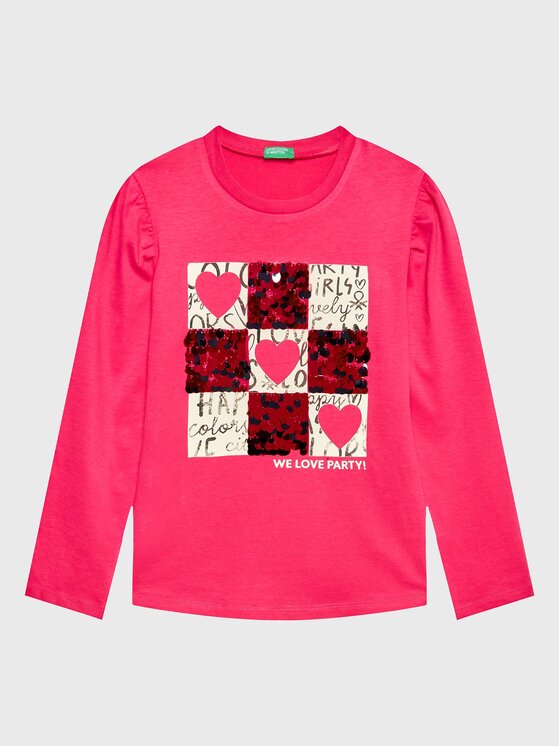 United Colors Of Benetton Bluzka 3YN4C108T Różowy Regular Fit