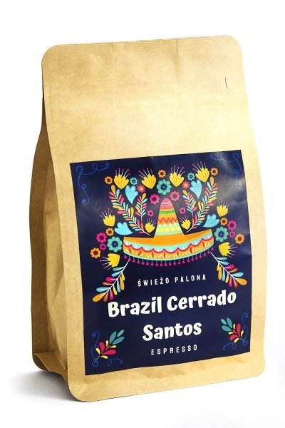 Kawa ziarnista Świeżo Palona Brazil Cerrado Santos Natural 250g