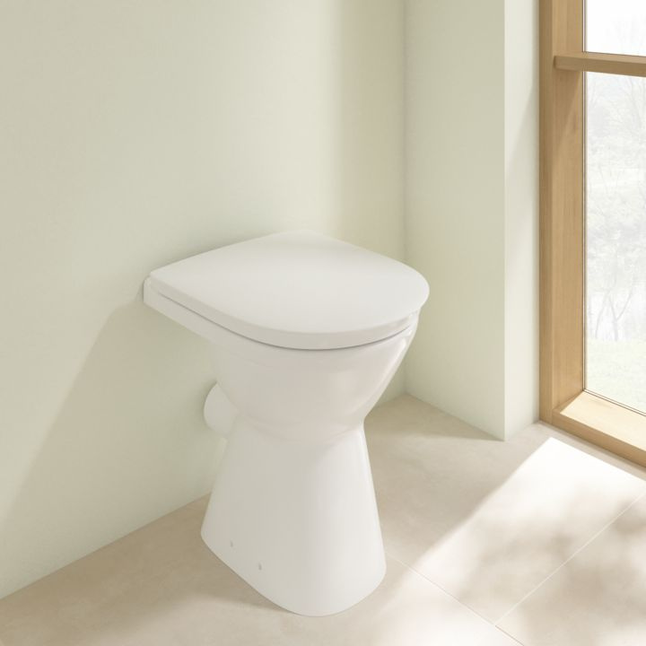 Villeroy & Boch ViCare Toaleta WC stojąca 49x36 cm z półką bez kołnierza weiss alpin 4684R001 - odbiór osobisty: Kraków, Warszawa